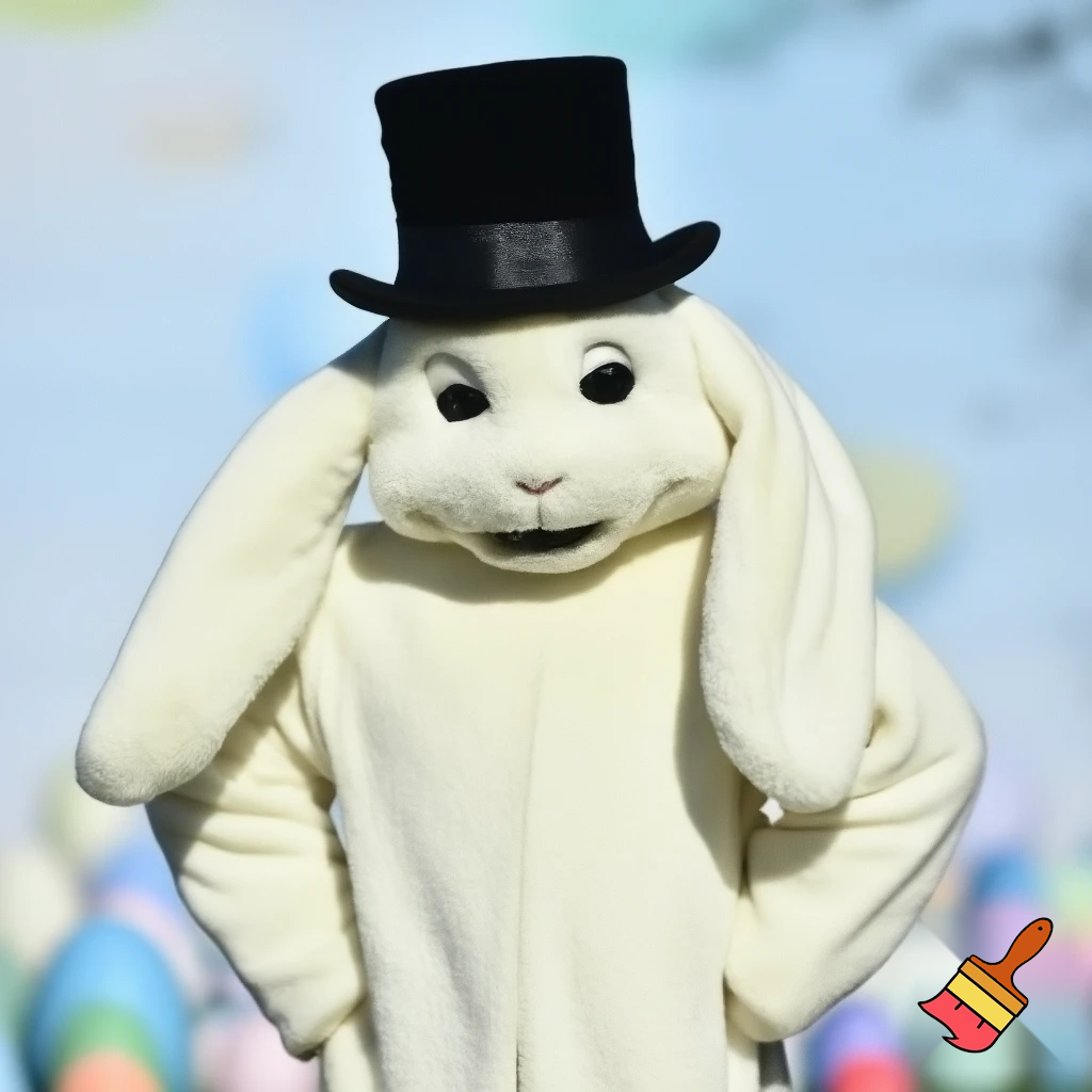 East Bunning mascot costume special top hat easter bunny mascot costume