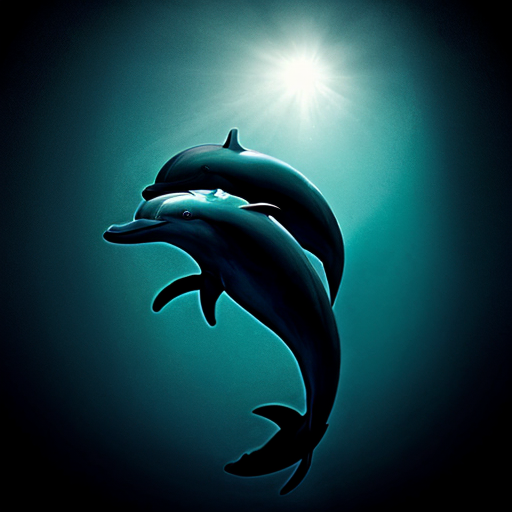 creepy liminal space with a long dark scary dolphin