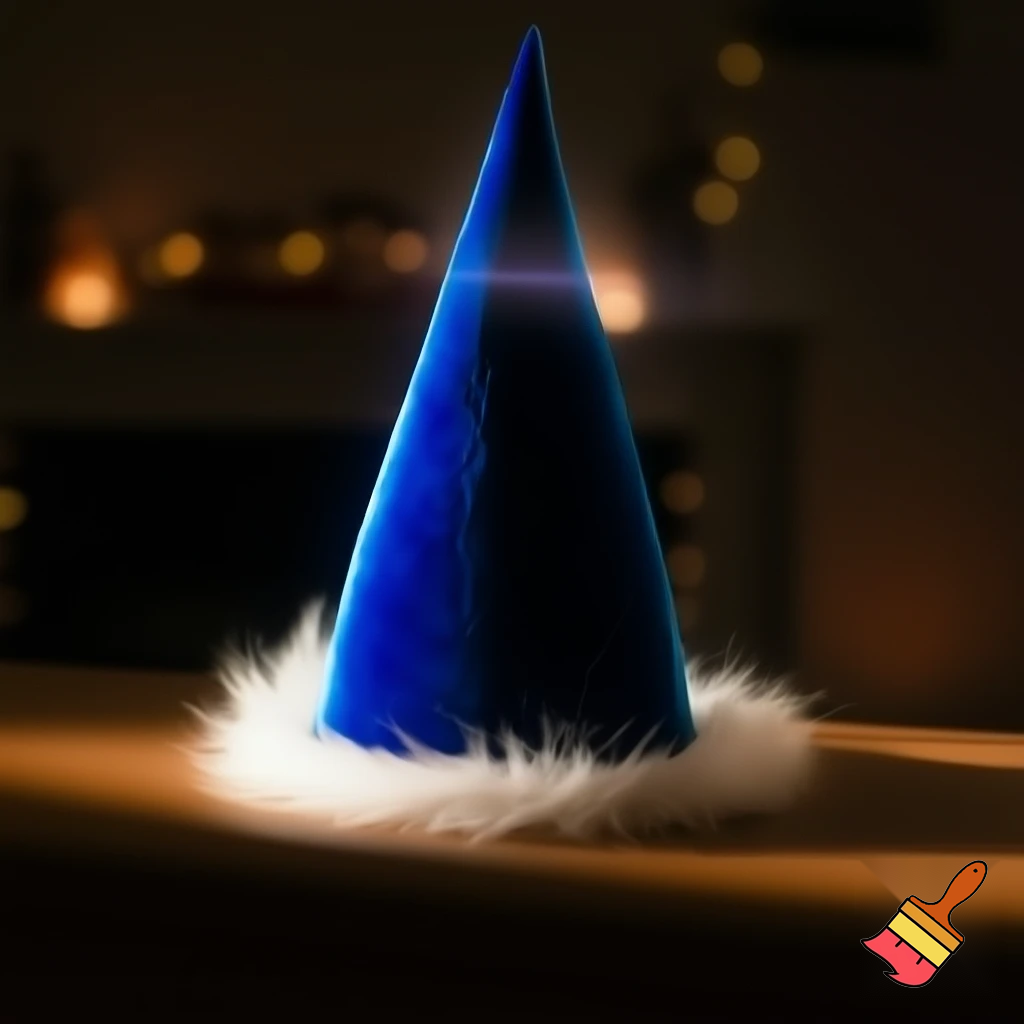 A wizard Christmas hat read the correct colour