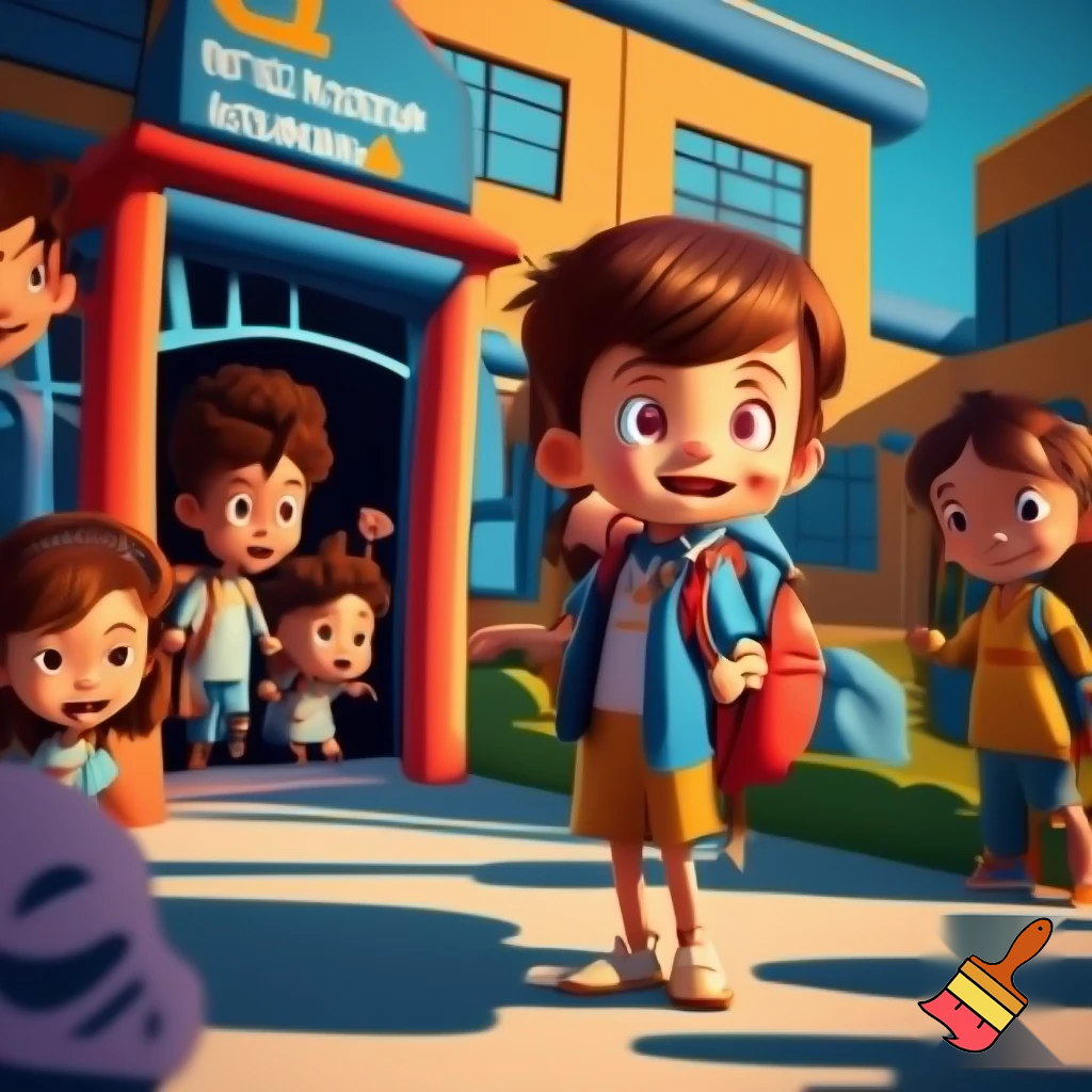 First day of school comic style