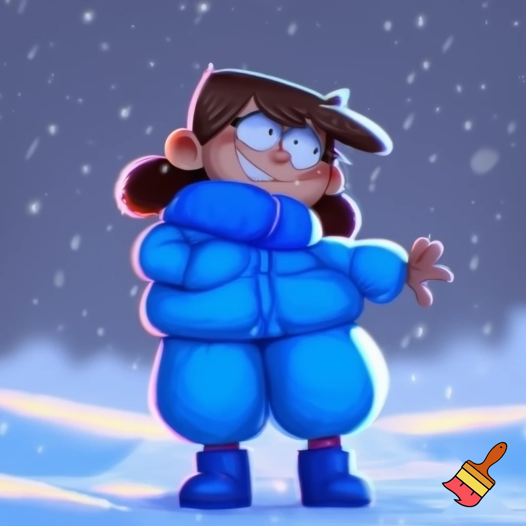 Make Sid Chang from loud house in a winter day and her winter outfit blue boots, puffy pants, and a blue puffy jacket 