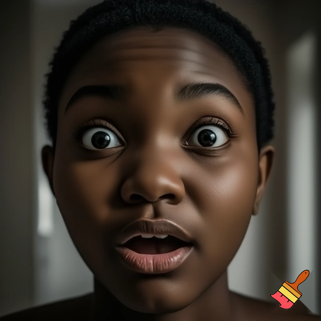 black girl shocked 