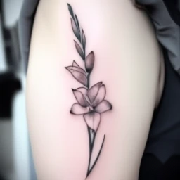 august birth flower tattoo