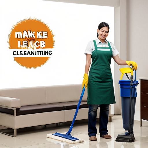 make Facebook wallpaper,   name West Mohora Cleaning & Hospitality services , add Arabic name also, add cleaning tools and cleaning lady's 