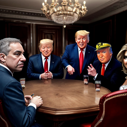 Jeffery epstein, Adolf hitler, sean diddy combs, stephen hawking, charlie kirk and donald trump having party at mansion. realistic and make them look right
