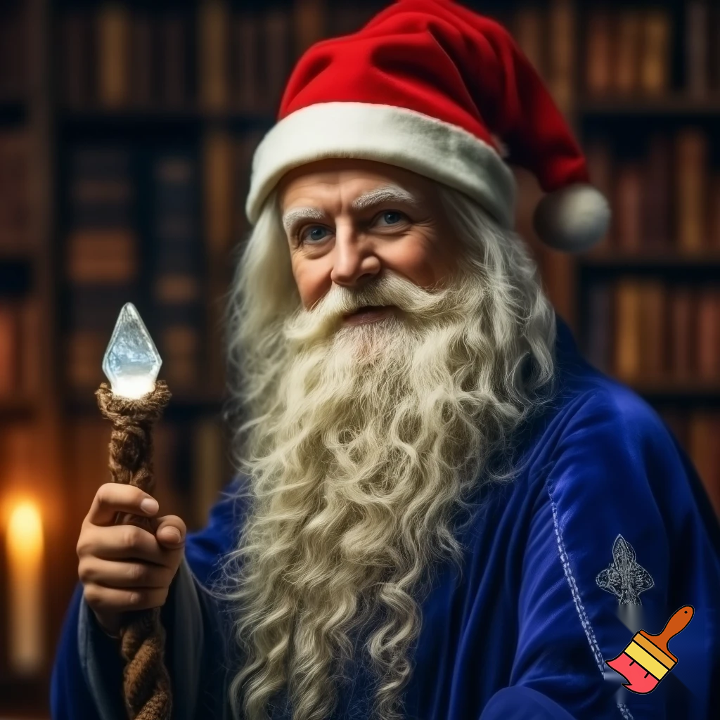 Christmas Santa Claus hat wizard