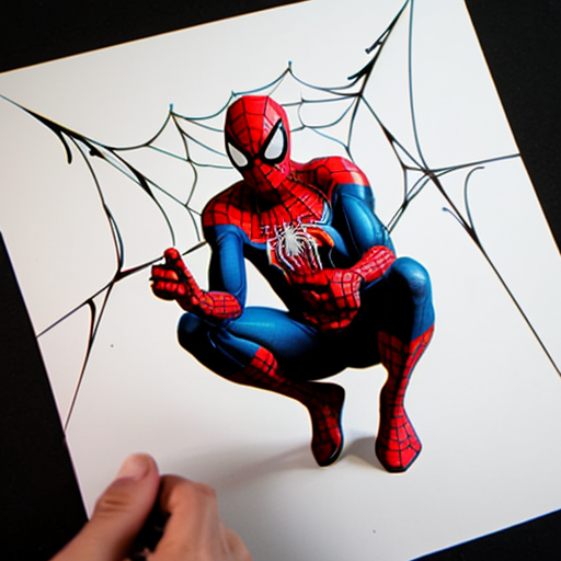 create an image of an spider man shooting webs