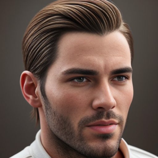 a man with short brown hair