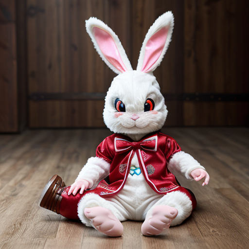 Easter bunny toy creepy toy mascot costume