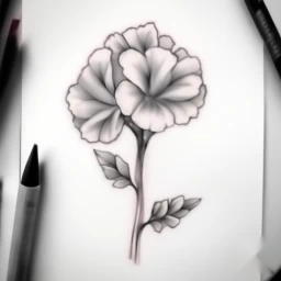 february birth flower tattoo