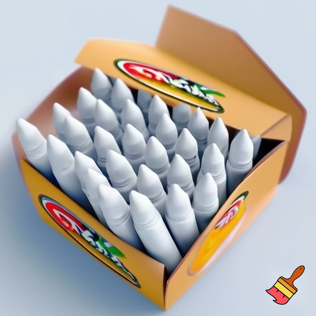 crayola crayon box with all white crayons