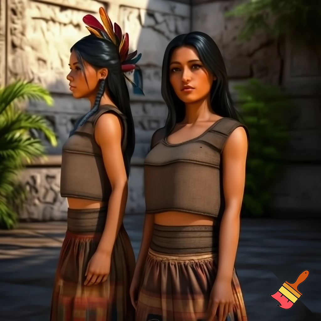 Buetiful ancient Aztec women