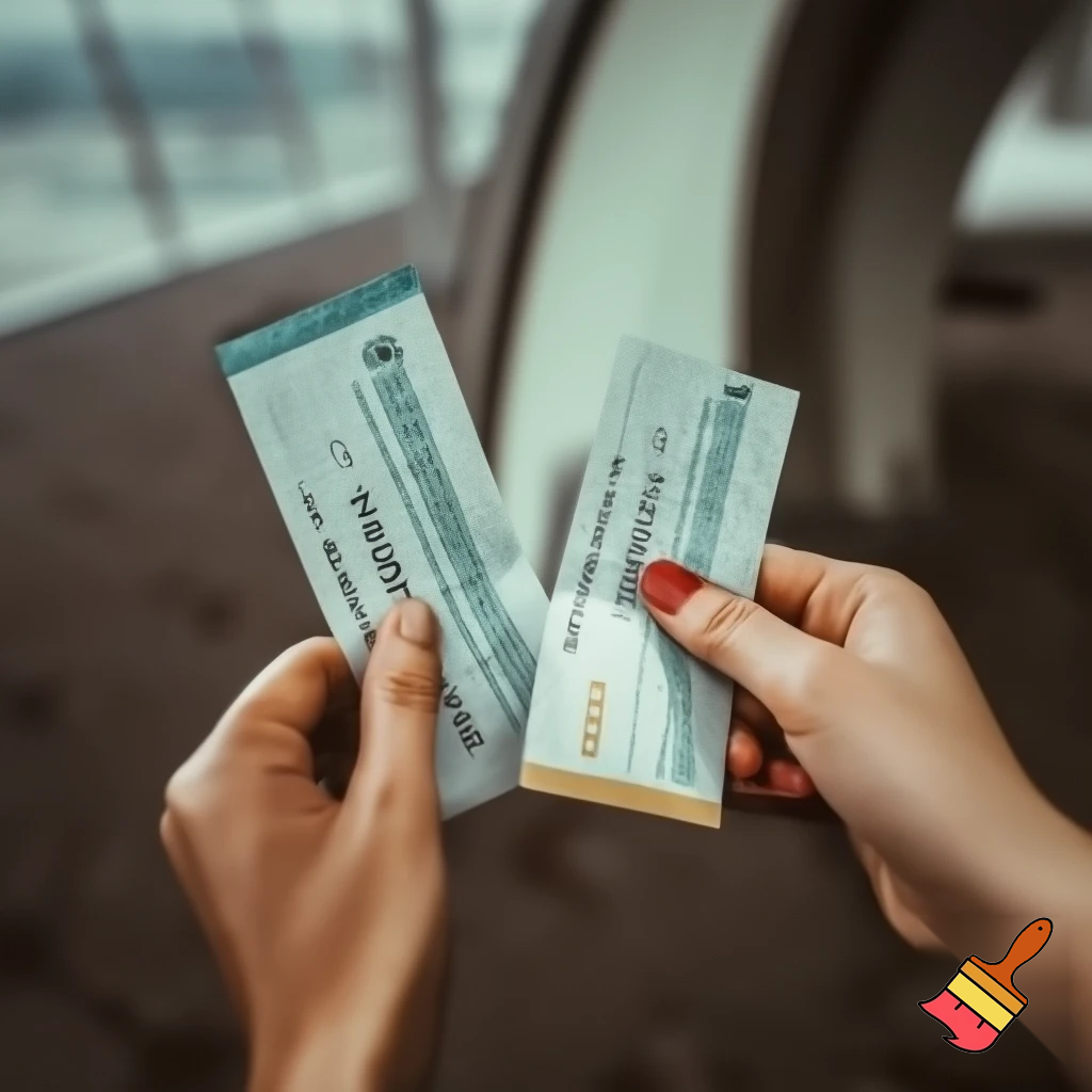 Ultra realistic photo, only hands visible, no faces.
A man’s hand (slightly slim) and a woman’s hand (slightly fuller) holding two real airline paper tickets.
Destination on both tickets: Moscow (SVO).
Passenger names clearly printed:
1. Mohammadnaser Ataei Qaracheh
2. Arezoo Ataei Qaracheh
Background: Imam Khomeini International Airport, blurred, natural airport lighting.
Tickets look real, slightly worn, not too clean, mild folds.
Camera angle slightly top-down, like a mobile phone photo.
No Persian text, black simple font, off-white paper tickets.
Natural colors, documentary travel photo style.
