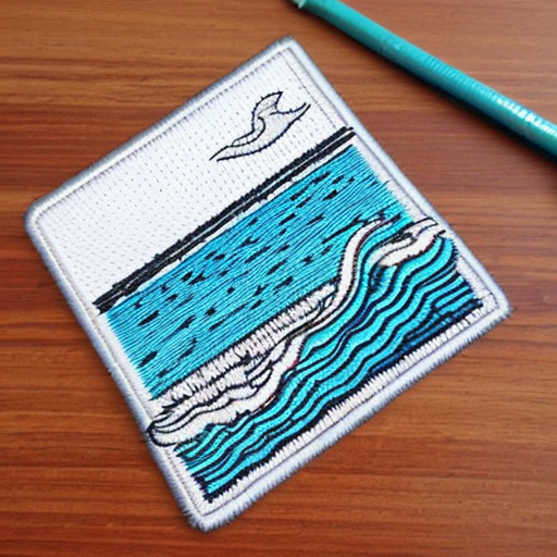 Теперь создай кепку с прямоугольным патчем с рисунком моря 