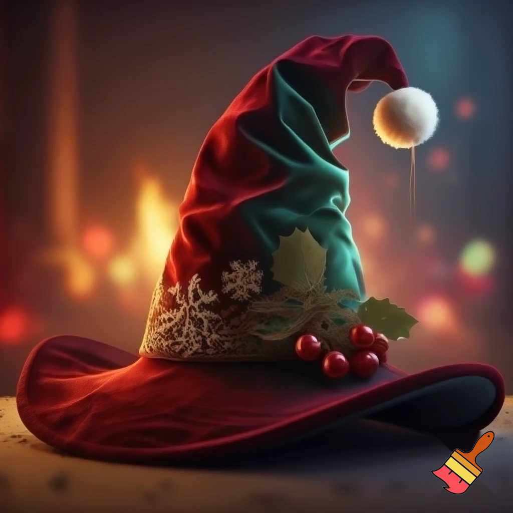 Christmas wizard hat velvet