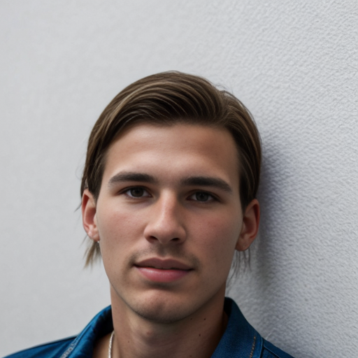 Goretzka and Vanessa at the standing on the white wall 