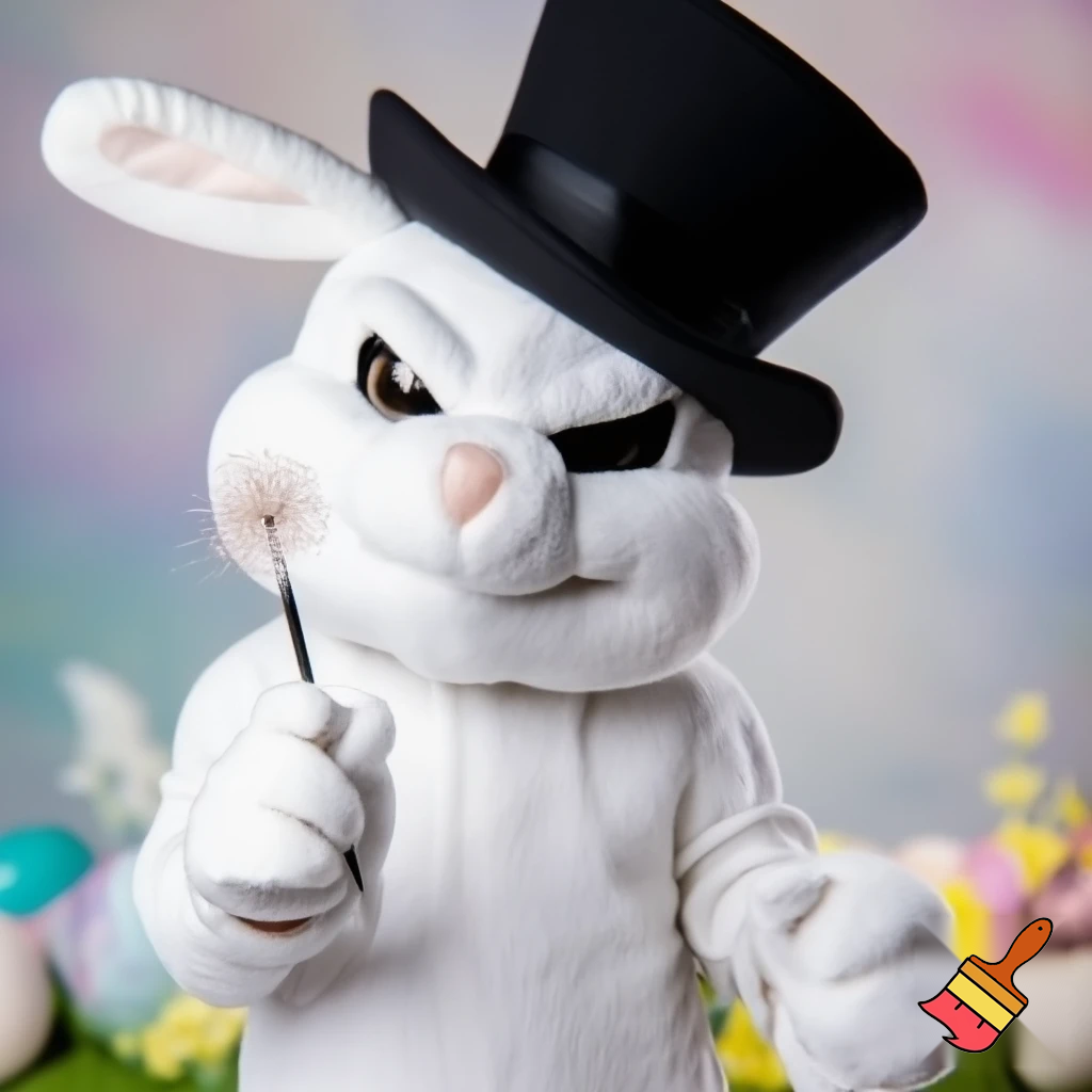 Easter bunny mascot costume top hat magic toy special top hat