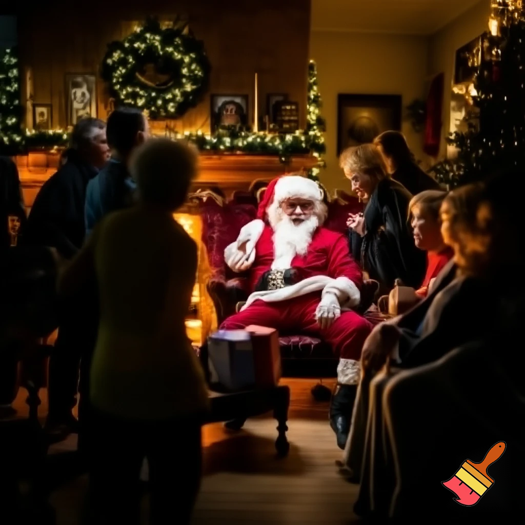  Santa Claus Christmas party at the house