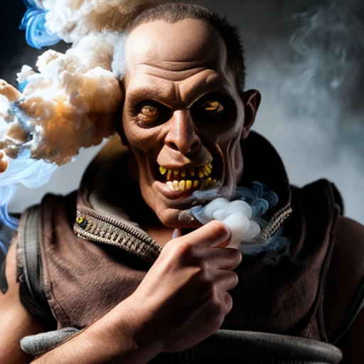 a monster that Possessed toys a puff of smoke