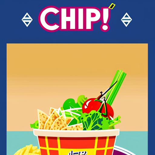 create a poster for food stall "chips-salad , lemonade" both are different food items i want them to be differt pics in one image 