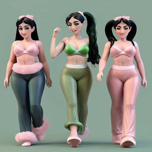 90's disney's 2d aladdin style comic dark blue background and panels of 
panel 1 three ponytail black haired crurvy figure black haired ponytail women with green skin,green harem pants pink bra and pink sash and pink curved slippers melting into green slime. 
panel 2 and then the three green simes merged together. 
panel 3 then the green slime grows bigger. 
Panel 4 then the giant green transforms into a giant three headed black haired ponytail curvy figure woman with green skin,green harem pants pink bra and pink sash and pink curved slippers . 
Panel 5 and the giant three headed black haired ponytail curvy figure woman with green skin,green harem pants pink bra and pink sash and pink curved slippers started walking towards the viewer. 
Panel 6 then the three heads of the giant three headed black haired ponytail curvy figure woman with green skin,green harem pants pink bra and pink sash and pink curved slippers Started to make a kissy face. 