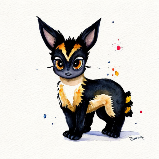 create an image, of different sketch poses for Umbreon