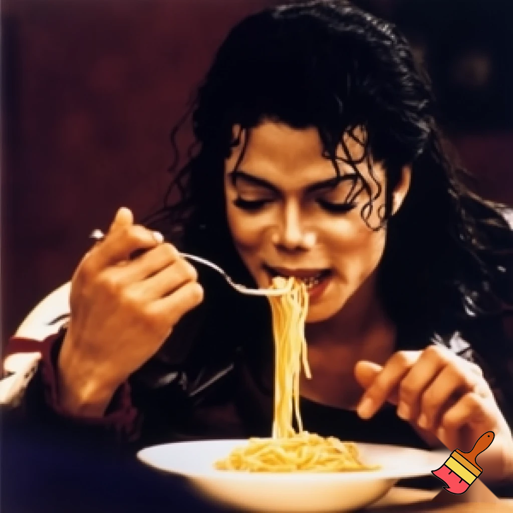 michael jackson eating spaghetti