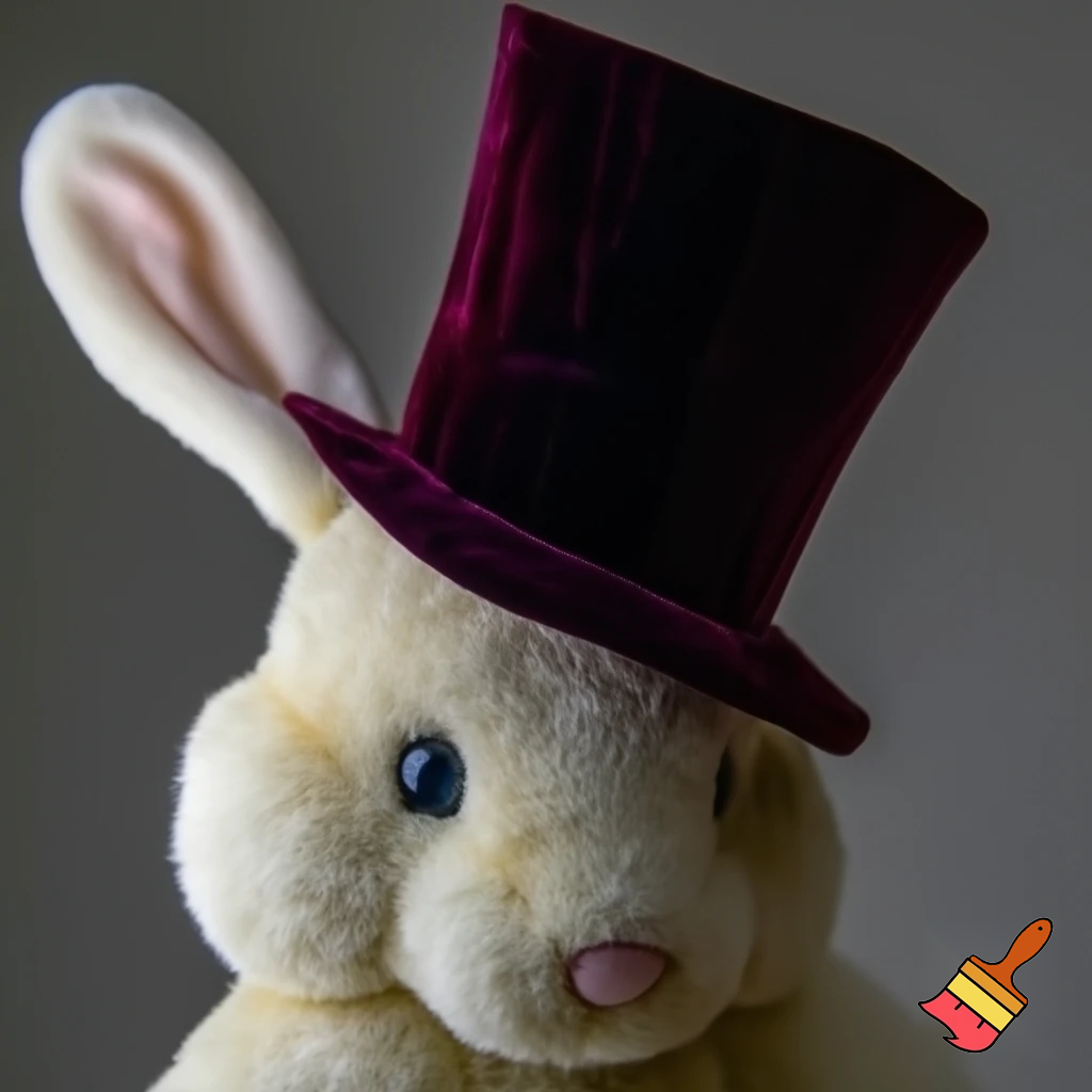 Easter bunny mascot costume top hat special top hat velvet special and delicate one special delicate