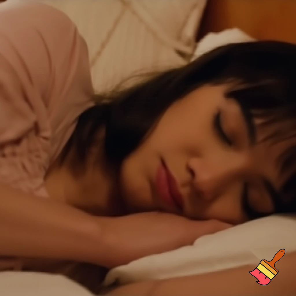 Just dance coach sleeps on the bed