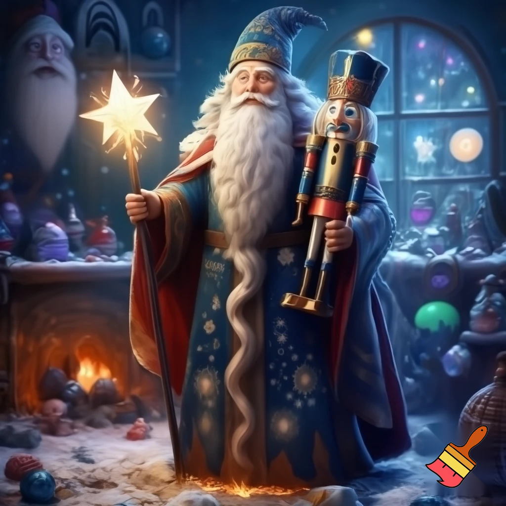 A wizard Nutcracker Santa Claus Nutcracker