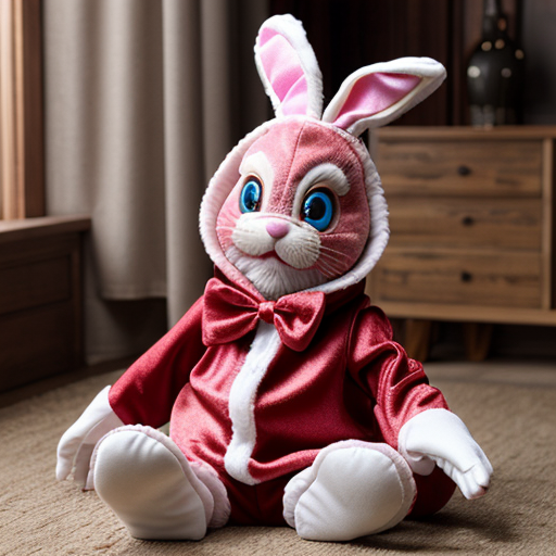 Easter bunny toy creepy toy mascot costume