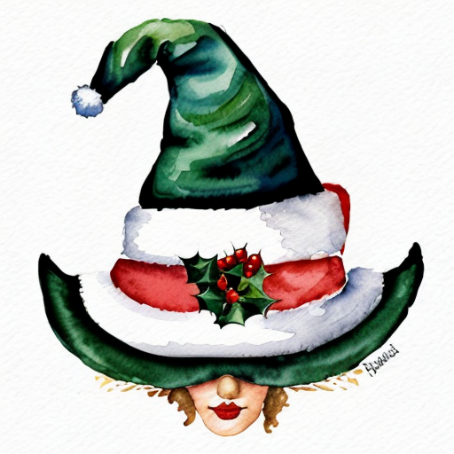 Christmas wizard hat read velvet