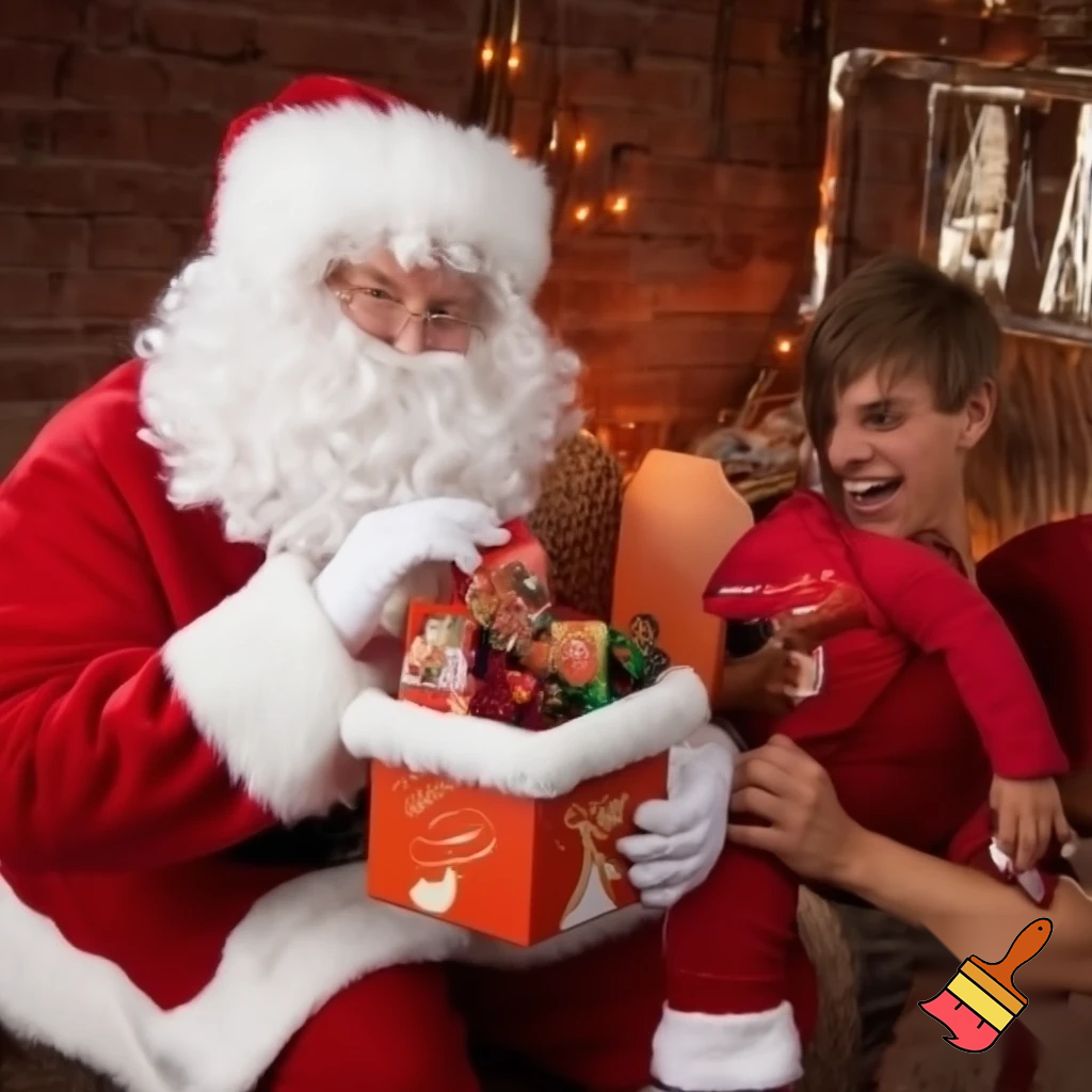 Big huge presents big huge presents for Boxing Day big shoot Santa Claus is in the Magic box Santa Claus