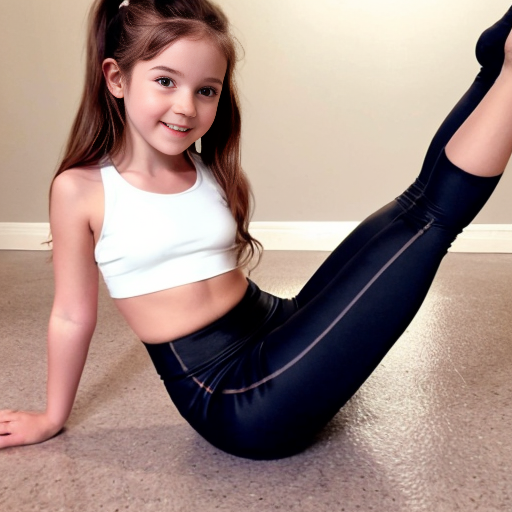 cute little girl in bootyshorts in a crop top doing the splits

with a girlfriend thats skimpy dresses as well, in tight leggings shorts