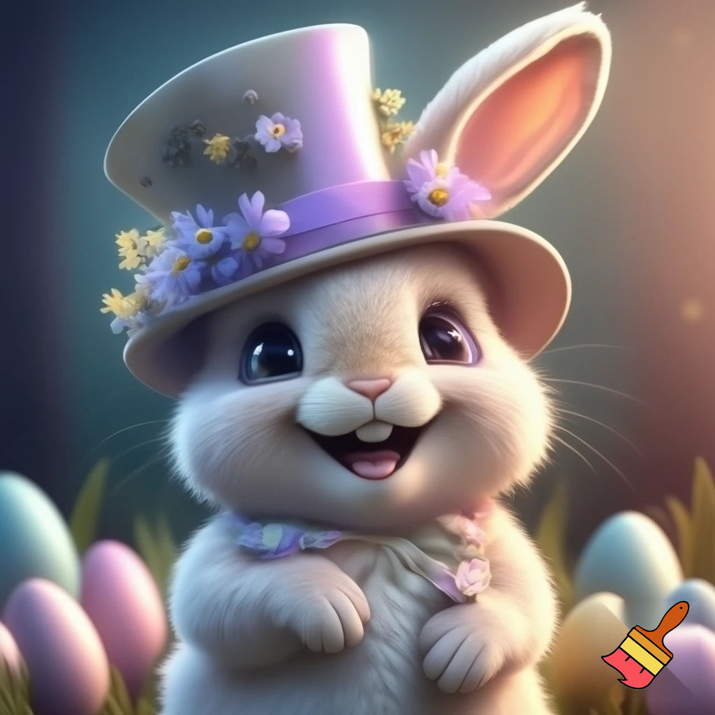 Easter bunny mascot costume top hat special top hat