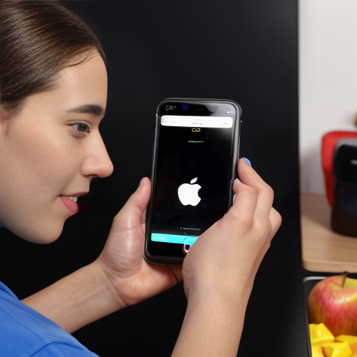 Goretzka play game on apple phone and Vanessa play game on apple phone at the kitchen 