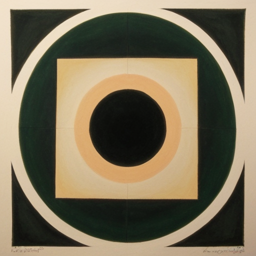 Fill a Circle with something figurative in o‘keeffe style 