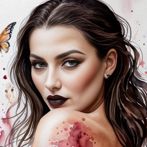 Dark Gothic Branched Woman Face with Fantastic Animals 4K High Definition Image 