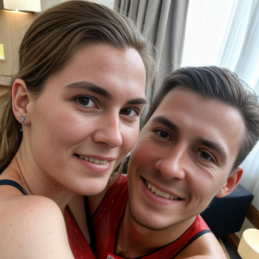Goretzka and Vanessa at the hotel 