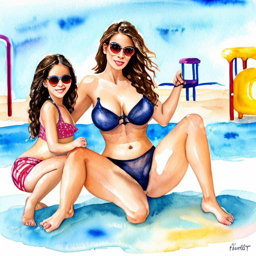 dominatrix mother with sexy little girls in bootyshorts nipples showing at the playground