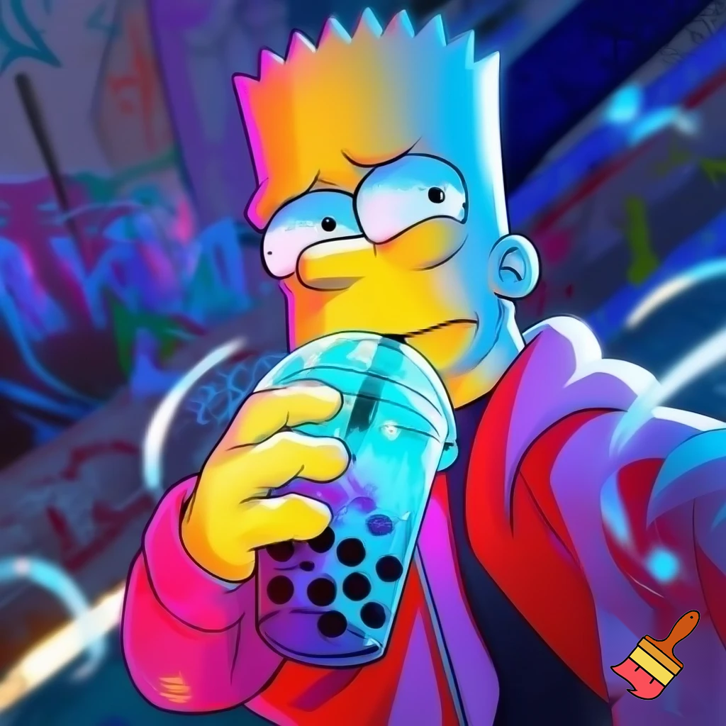 BART SIMPSON ANIME BOBA VIBES