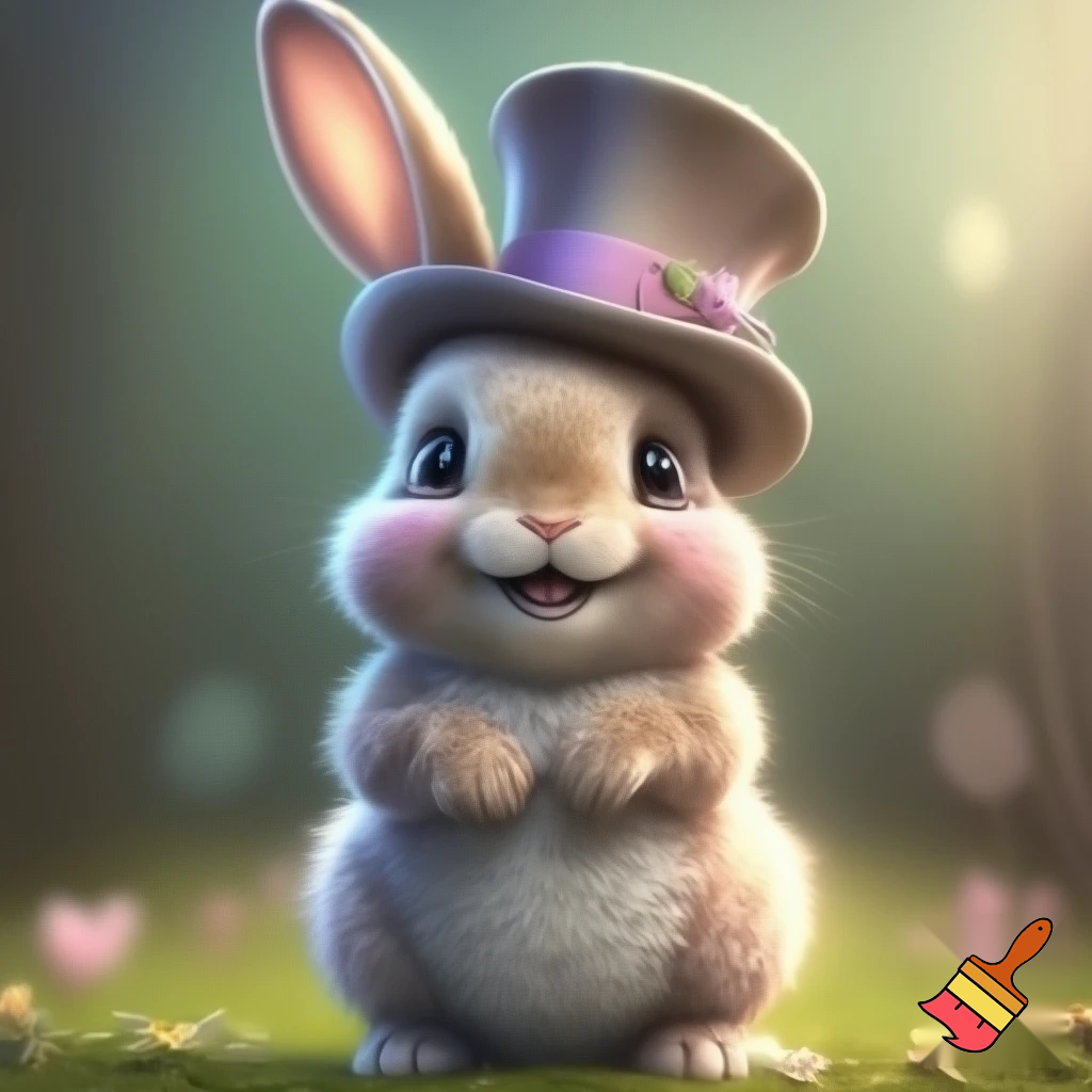 Easter bunny mascot costume top hat