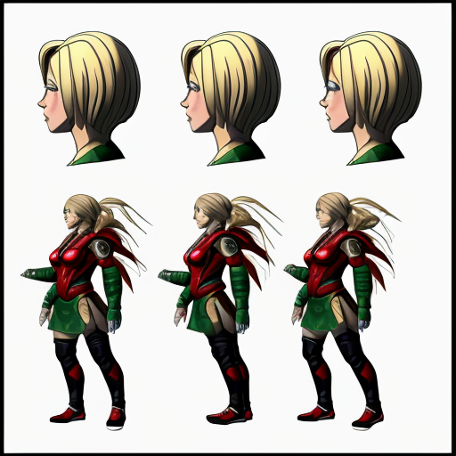 Sprite sheet, female, flying, sideway view 
