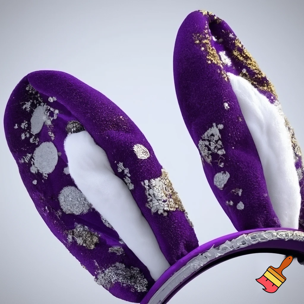 Special top hat headband Easter headband with rabbit, ears, purple and white purple and white with glitter velvet golden purple and white with glitter silver