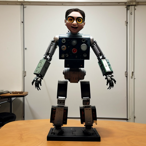 tony the puppet in a mech suit