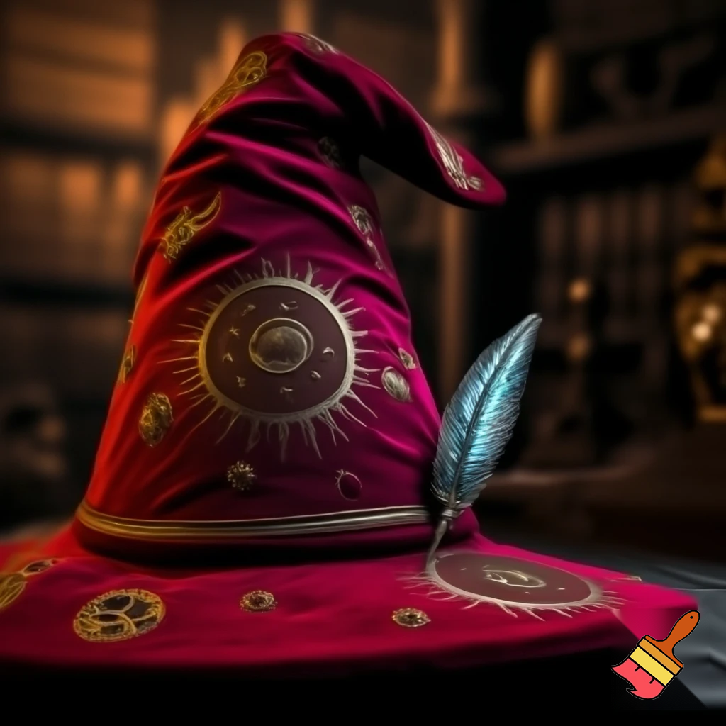 A wizard Santa Claus hat read✨✨🎄💫 velvet a wizard hat