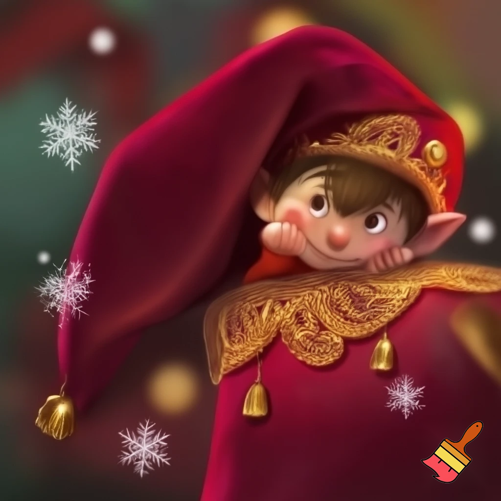 Christmas velvet hat elf on the shelf