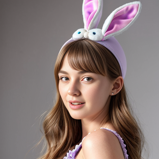 Easter bunny top hat headband Lala colour purple