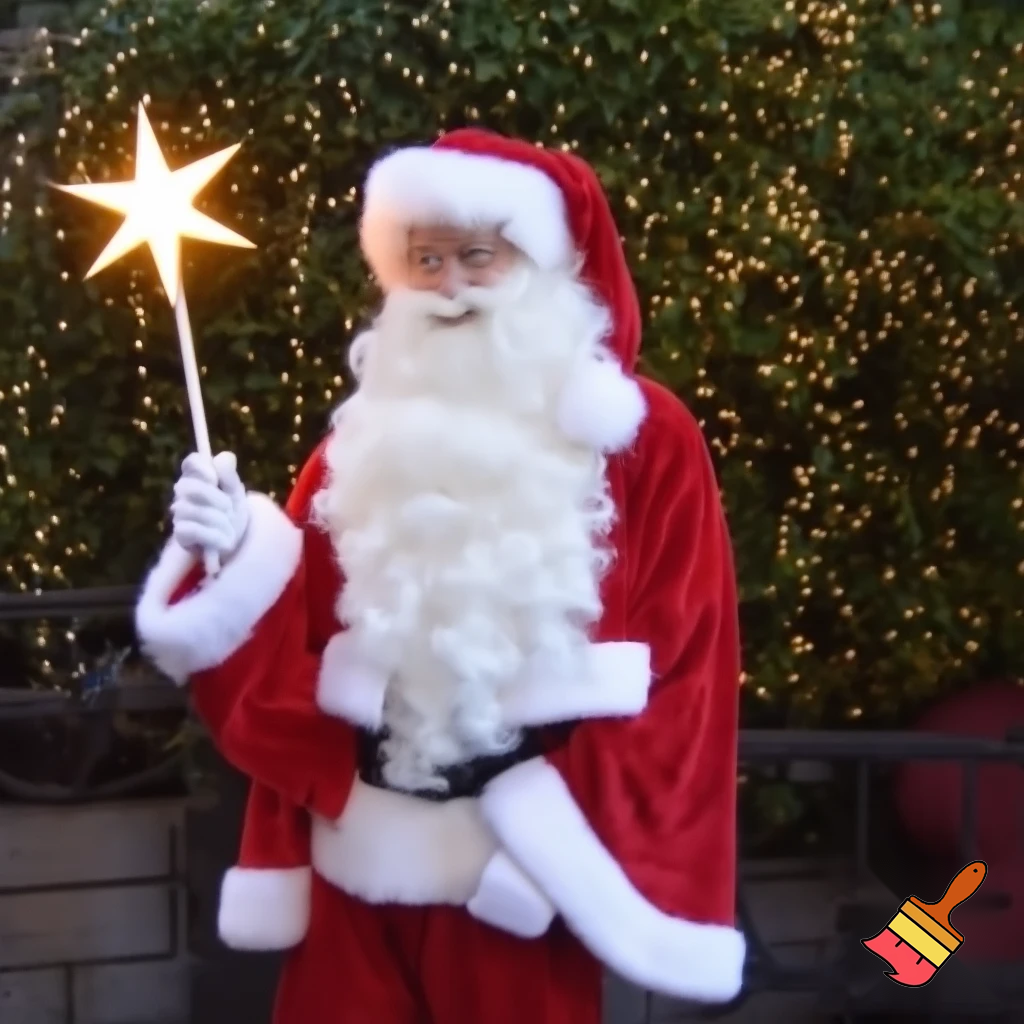 Santa Claus Pennwell Disney🇫🇷 wizard Santa Claus Santa Claus real person Disneyland Paris Santa Claus in Paris the wizard💫🏰 a wizard hat Magic Star wand