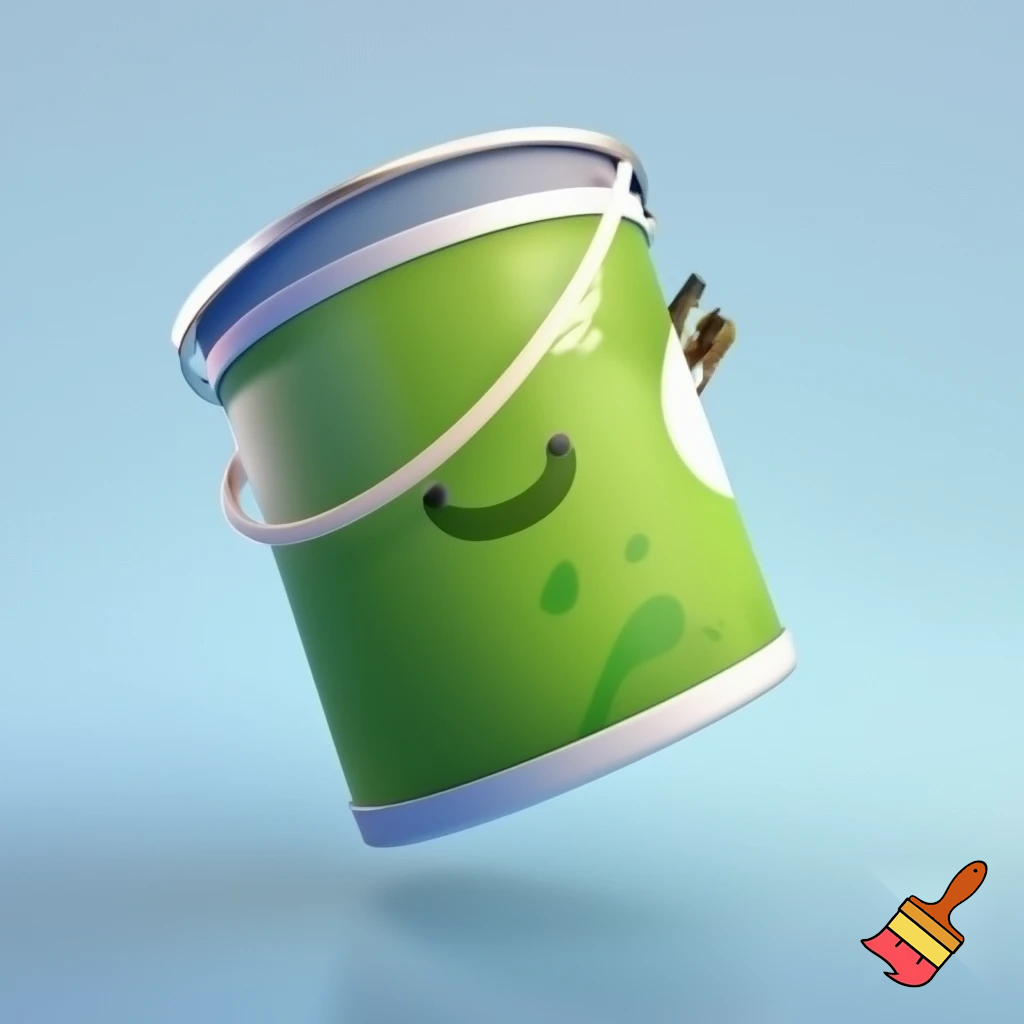 make a water based paint can cartoon character....it should be obvious that the paint can is a paint can but with water based paint (environemntally friendly)
